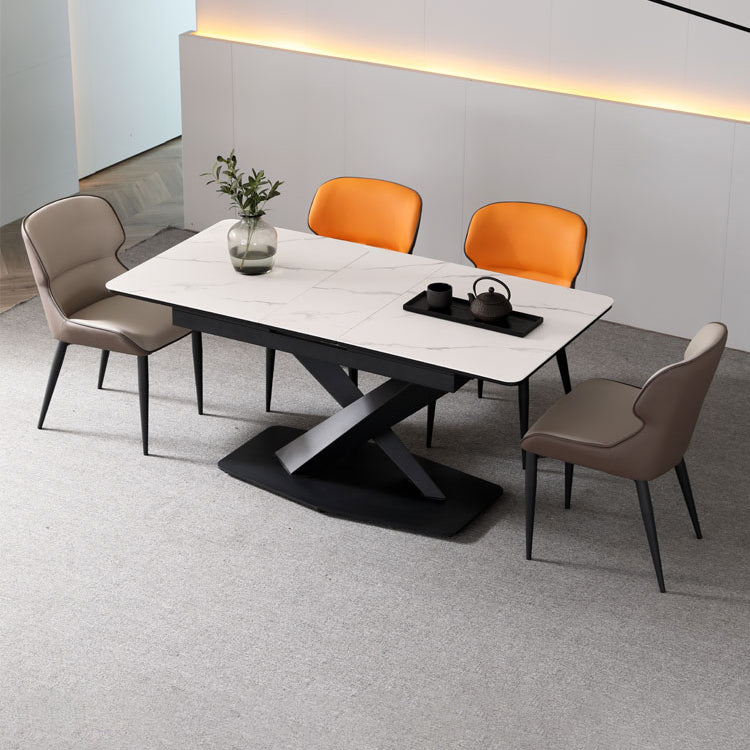 Silla de comedor de metal para cocina de estilo moderno, sillas laterales sin brazos con respaldo de alas (juego de 2)