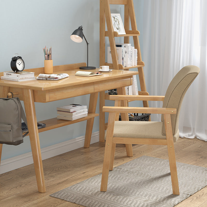 Chaise de salle à manger en bois de Style moderne, chaise simple à dossier solide avec bras de salle à manger pour cuisine
