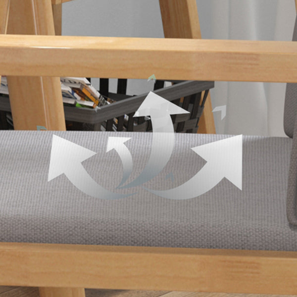 Silla de comedor de madera de estilo moderno, respaldo sólido, brazo de comedor, silla individual para cocina