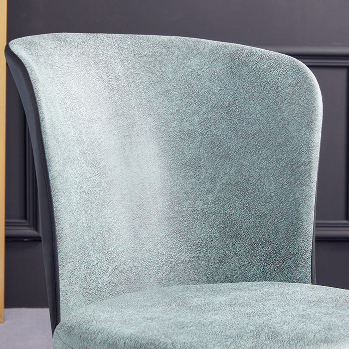 Silla de comedor contemporánea de metal, silla lateral sin brazos para comedor con respaldo lateral