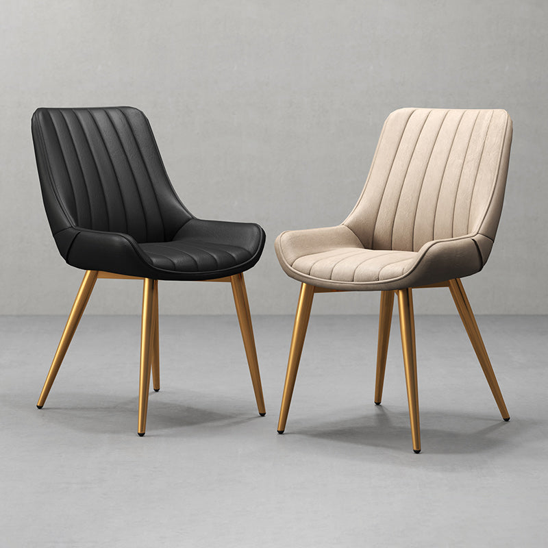 Sillas de comedor tapizadas de estilo moderno, sillas laterales con respaldo sólido para uso doméstico