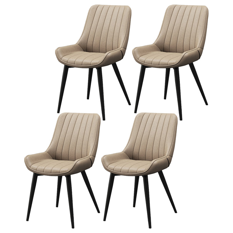 Sillas de comedor tapizadas de estilo moderno, sillas laterales con respaldo sólido para uso doméstico
