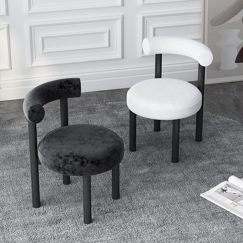 Hedendaagse stijl gestoffeerde armloze eetkamerstoelen open voor de achterkant van de achterste zijstoelen