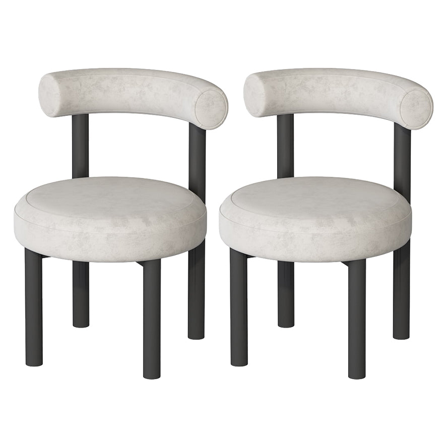 Hedendaagse stijl gestoffeerde armloze eetkamerstoelen open voor de achterkant van de achterste zijstoelen