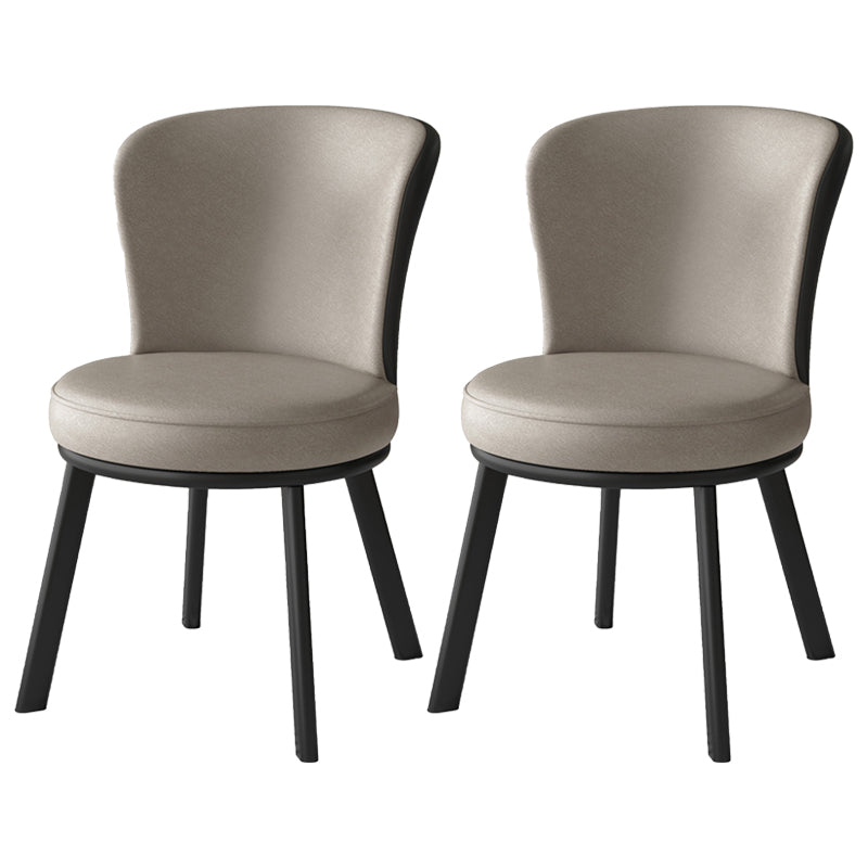 Chaise d'appoint en Faux cuir de Style moderne, chaises de salle à manger sans accoudoirs à dossier solide pour la cuisine