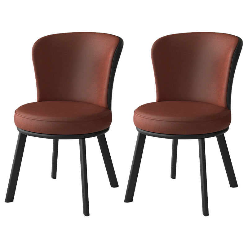 Chaise d'appoint en Faux cuir de Style moderne, chaises de salle à manger sans accoudoirs à dossier solide pour la cuisine