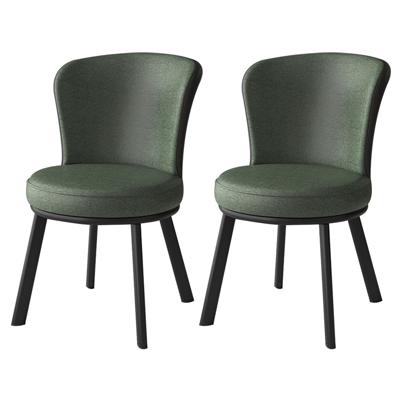 Chaise d'appoint en Faux cuir de Style moderne, chaises de salle à manger sans accoudoirs à dossier solide pour la cuisine
