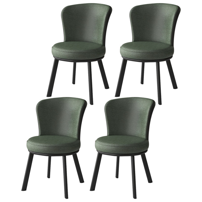 Chaise d'appoint en Faux cuir de Style moderne, chaises de salle à manger sans accoudoirs à dossier solide pour la cuisine