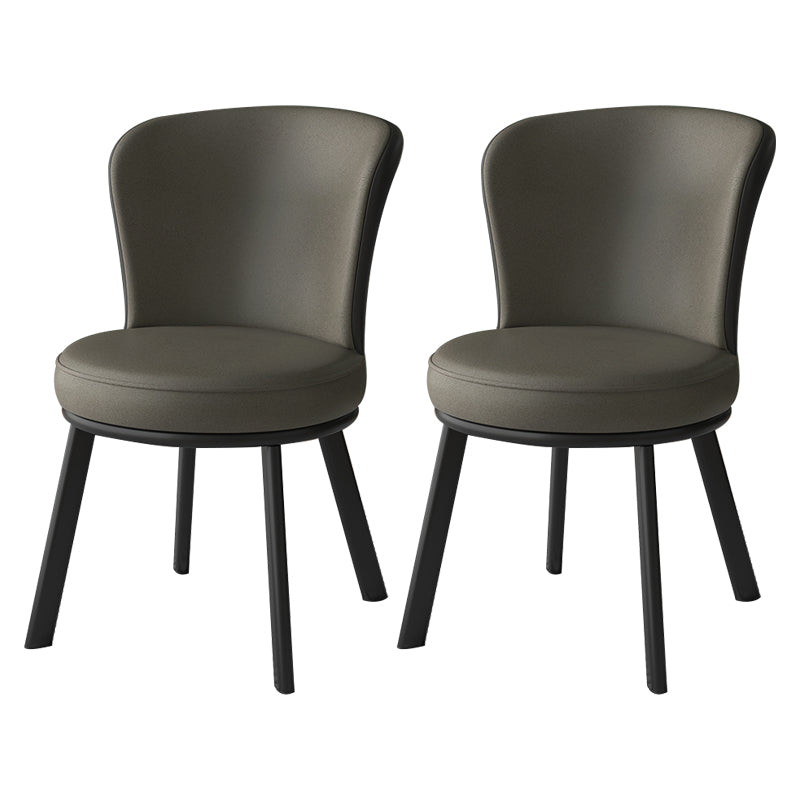 Chaise d'appoint en Faux cuir de Style moderne, chaises de salle à manger sans accoudoirs à dossier solide pour la cuisine