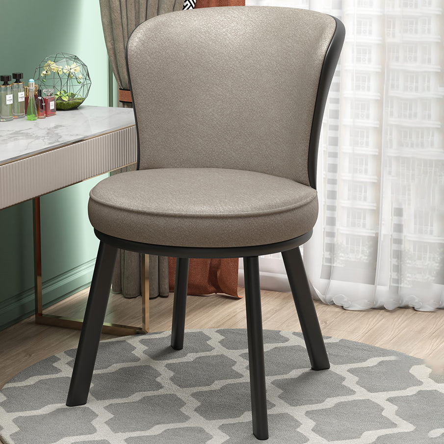 Chaise d'appoint en Faux cuir de Style moderne, chaises de salle à manger sans accoudoirs à dossier solide pour la cuisine