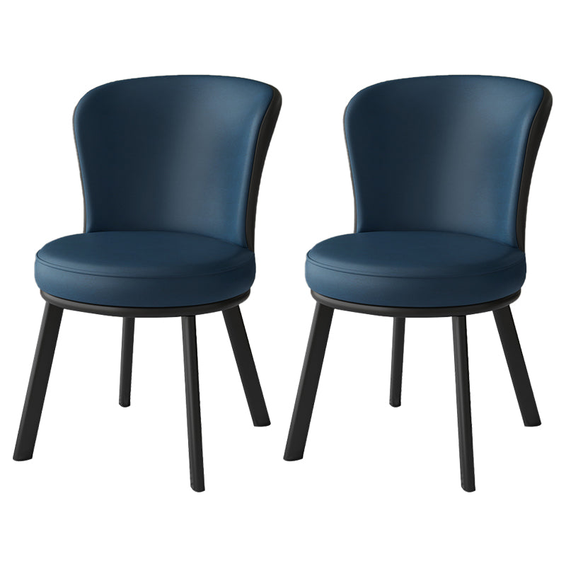 Chaise d'appoint en Faux cuir de Style moderne, chaises de salle à manger sans accoudoirs à dossier solide pour la cuisine