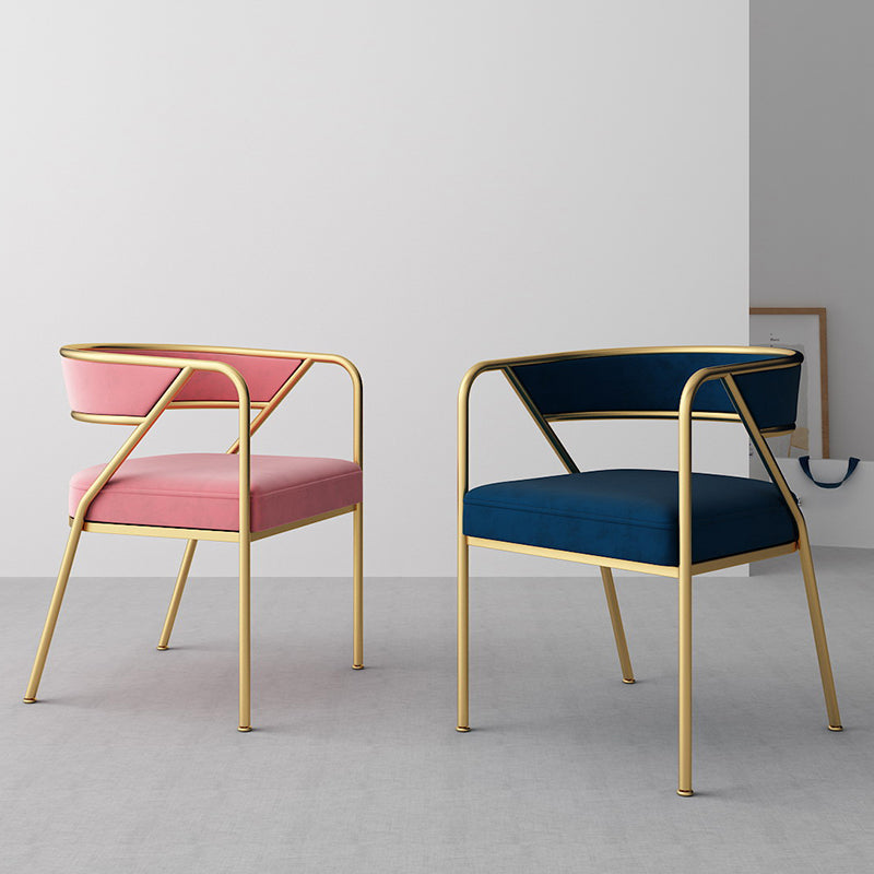 Fauteuils rembourrés de luxe de style scandinave Chaise d'appoint à dossier ouvert (Ensemble de 2)