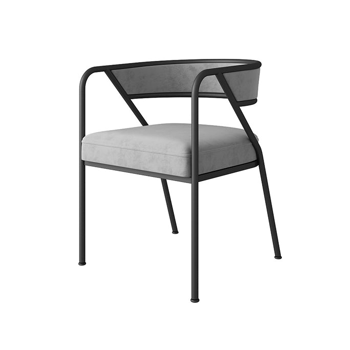 Fauteuils rembourrés de luxe de style scandinave Chaise d'appoint à dossier ouvert (Ensemble de 2)