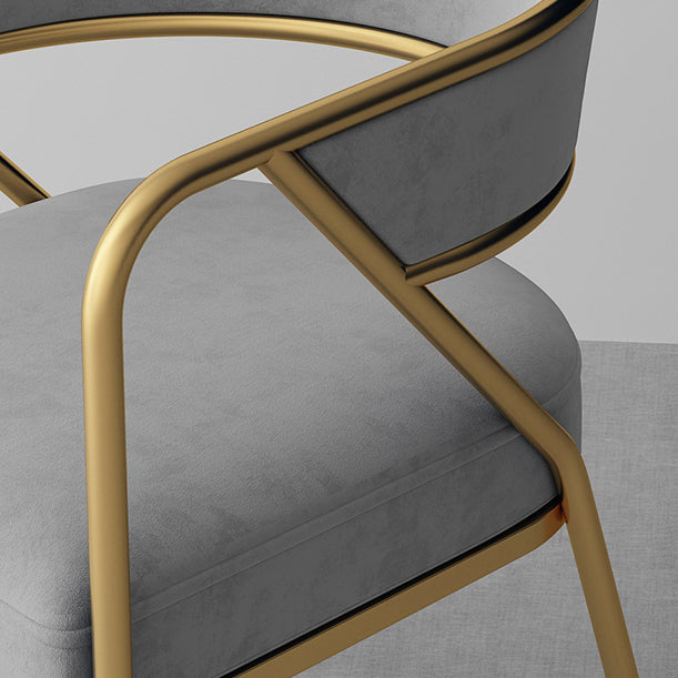 Fauteuils rembourrés de luxe de style scandinave Chaise d'appoint à dossier ouvert (Ensemble de 2)