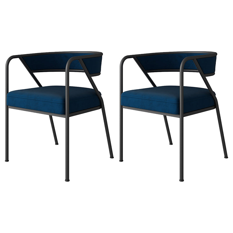 Fauteuils rembourrés de luxe de style scandinave Chaise d'appoint à dossier ouvert (Ensemble de 2)