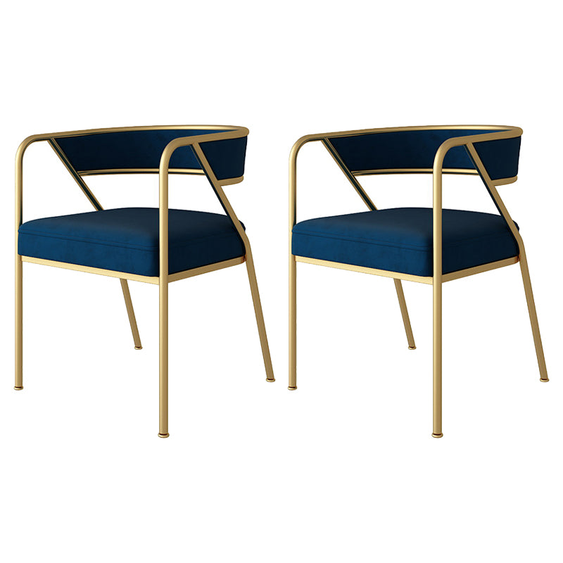Fauteuils rembourrés de luxe de style scandinave Chaise d'appoint à dossier ouvert (Ensemble de 2)