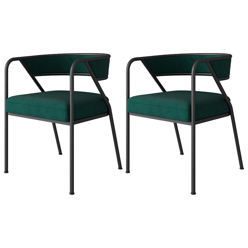 Fauteuils rembourrés de luxe de style scandinave Chaise d'appoint à dossier ouvert (Ensemble de 2)