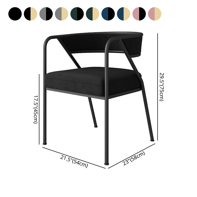 Fauteuils rembourrés de luxe de style scandinave Chaise d'appoint à dossier ouvert (Ensemble de 2)