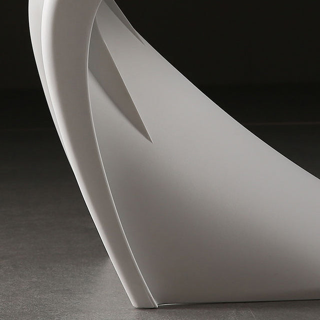 Contemporary Style Plastic Dining Armless Chair Solid Back Side Chair for Home