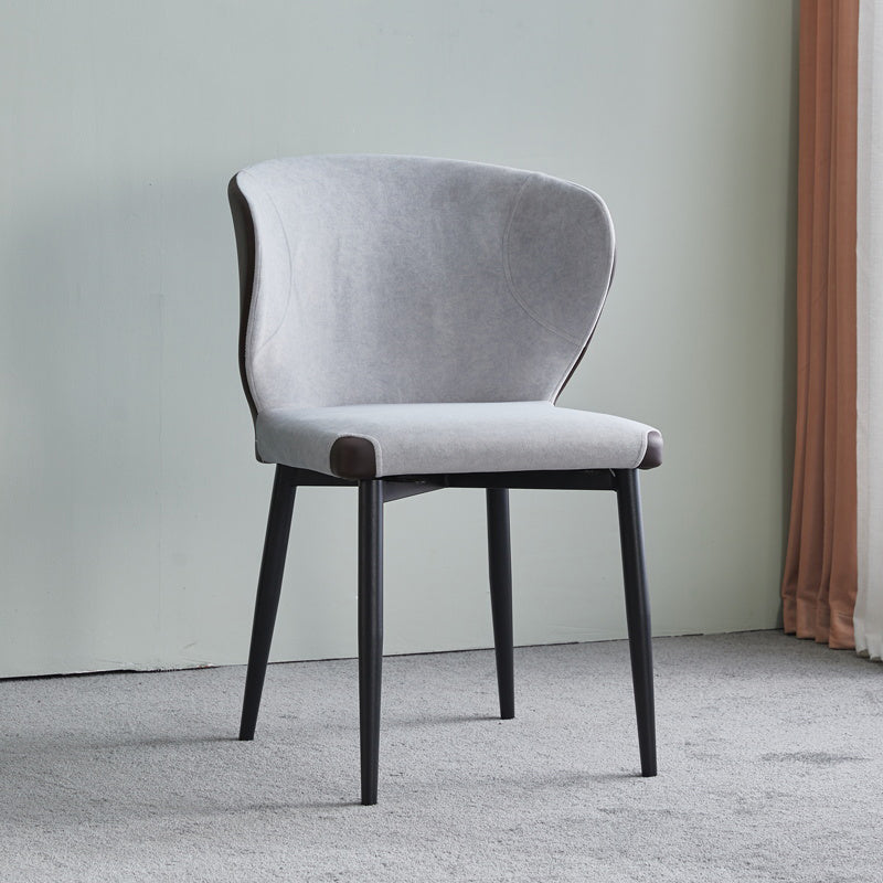 Chaise d'intérieur et d'extérieur moderne en métal, chaise d'appoint à oreilles sans accoudoirs pour salle à manger