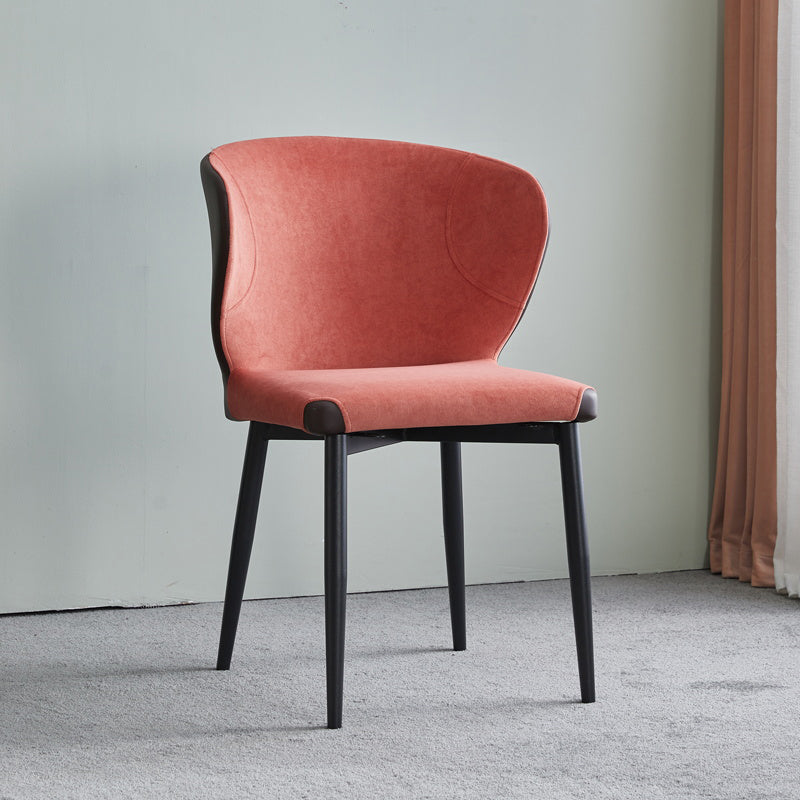 Chaise d'intérieur et d'extérieur moderne en métal, chaise d'appoint à oreilles sans accoudoirs pour salle à manger
