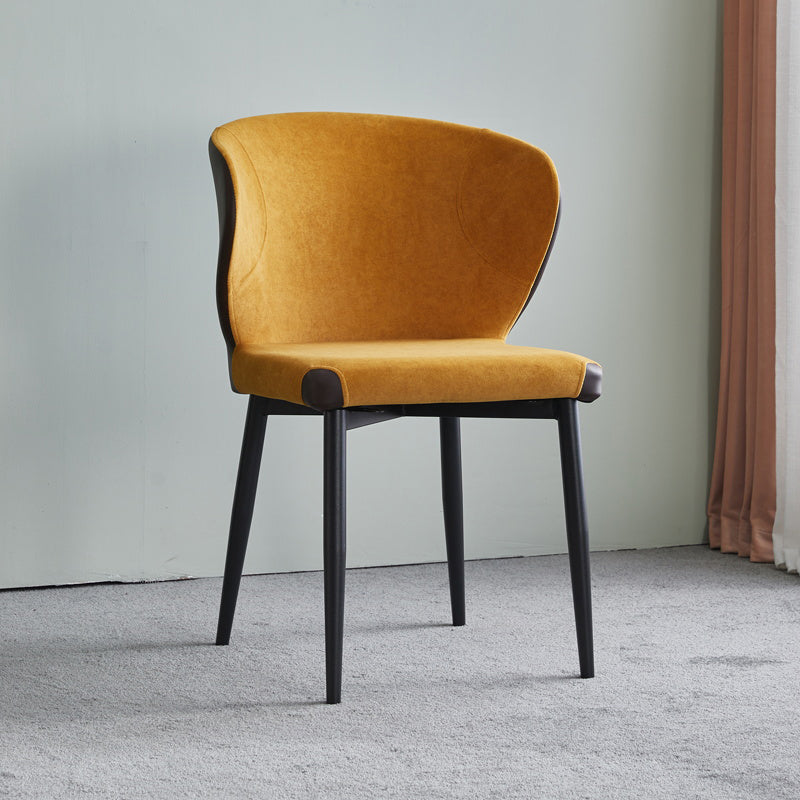 Chaise d'intérieur et d'extérieur moderne en métal, chaise d'appoint à oreilles sans accoudoirs pour salle à manger