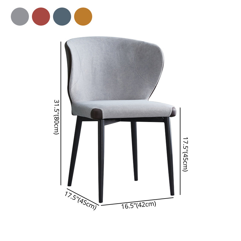 Chaise d'intérieur et d'extérieur moderne en métal, chaise d'appoint à oreilles sans accoudoirs pour salle à manger