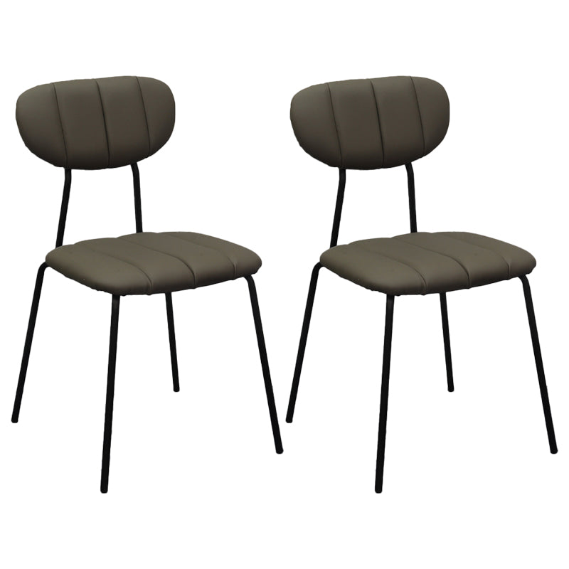 Les chaises de salle à manger sans bras tapissées par style industriel ouvrent les chaises de salle à manger arrière