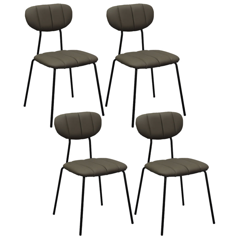 Les chaises de salle à manger sans bras tapissées par style industriel ouvrent les chaises de salle à manger arrière