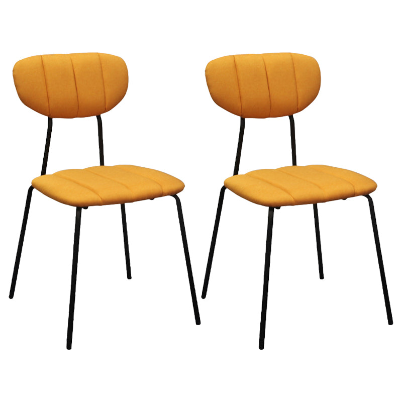 Les chaises de salle à manger sans bras tapissées par style industriel ouvrent les chaises de salle à manger arrière