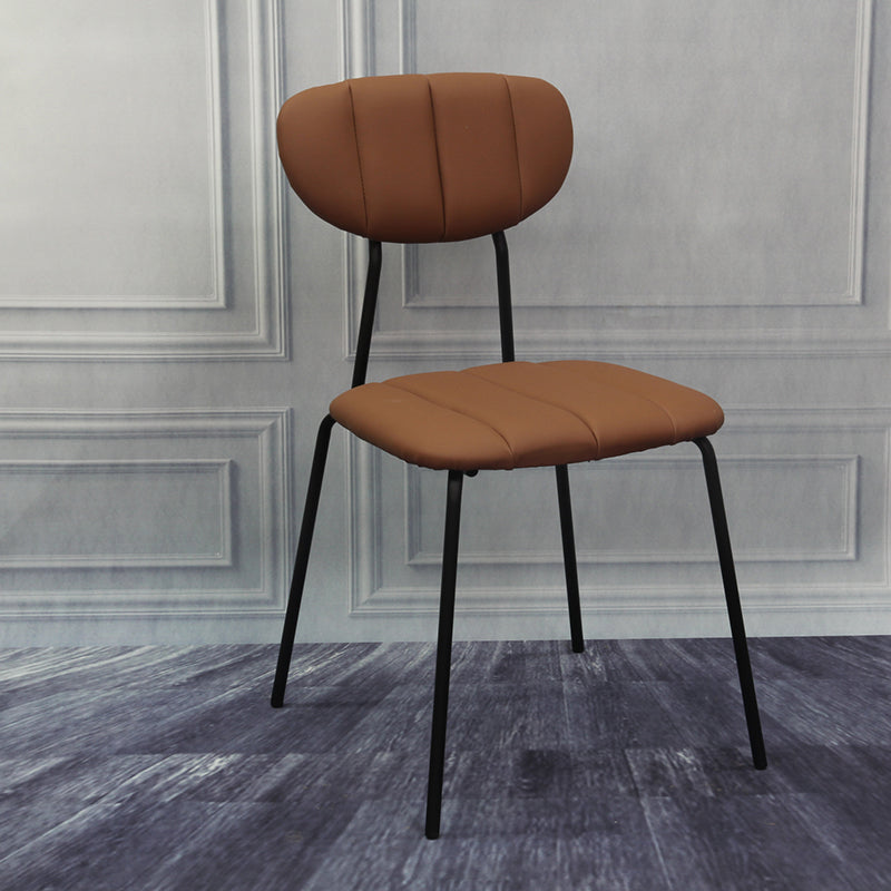 Les chaises de salle à manger sans bras tapissées par style industriel ouvrent les chaises de salle à manger arrière