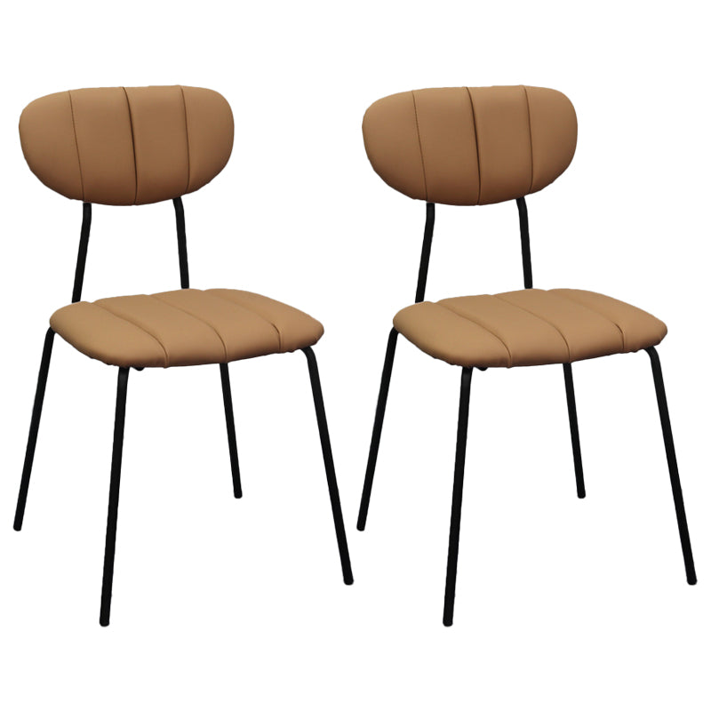 Les chaises de salle à manger sans bras tapissées par style industriel ouvrent les chaises de salle à manger arrière