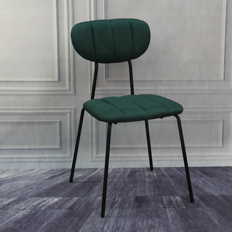 Les chaises de salle à manger sans bras tapissées par style industriel ouvrent les chaises de salle à manger arrière