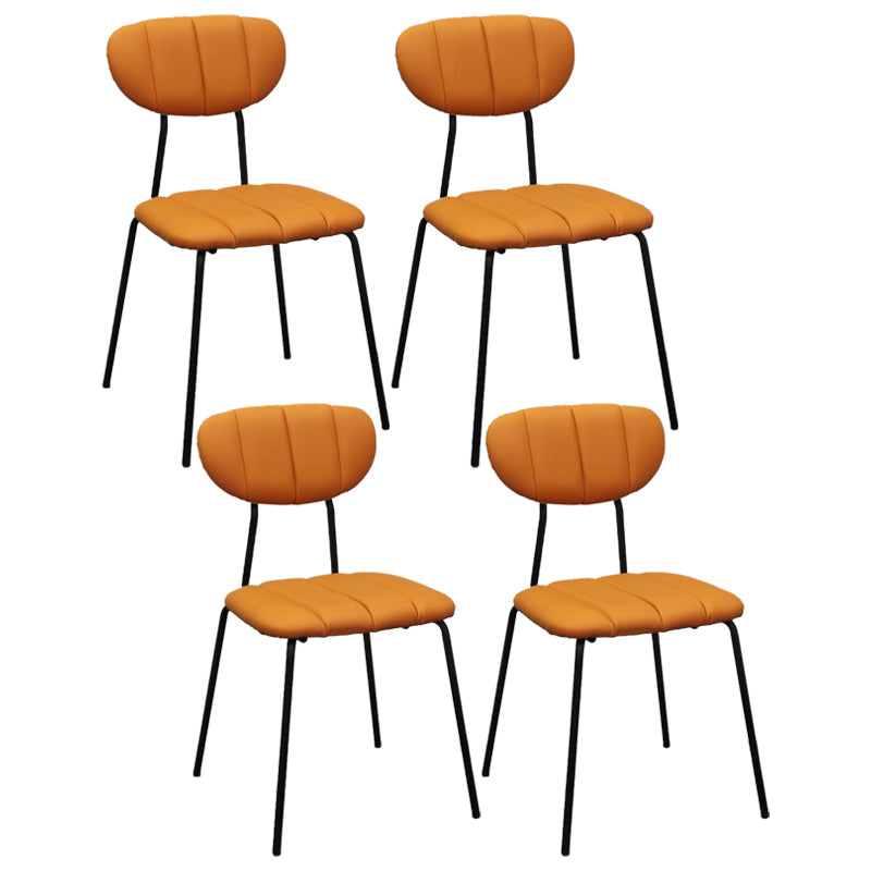 Les chaises de salle à manger sans bras tapissées par style industriel ouvrent les chaises de salle à manger arrière