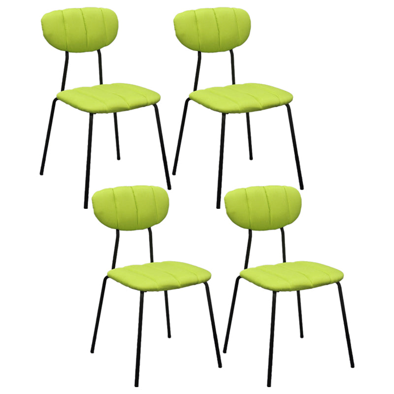Les chaises de salle à manger sans bras tapissées par style industriel ouvrent les chaises de salle à manger arrière