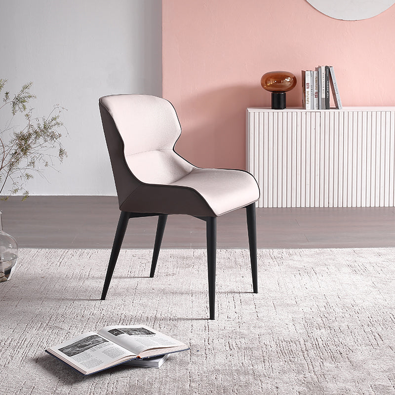 Moderne indoor-outdoor eetkamer fauteuils gestoffeerde linnen stof dineren metalen stoel