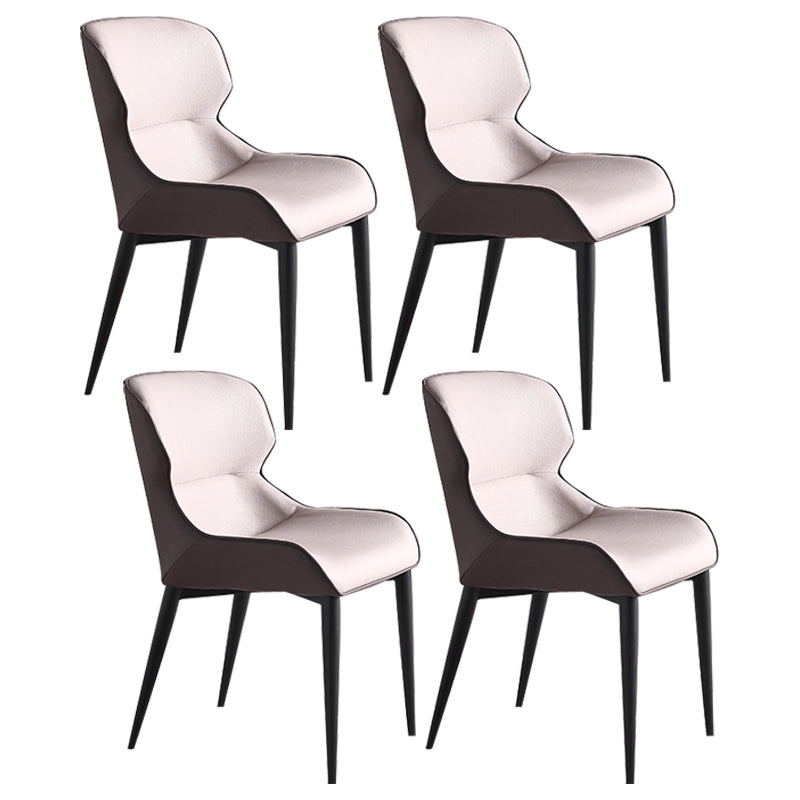 Moderne indoor-outdoor eetkamer fauteuils gestoffeerde linnen stof dineren metalen stoel