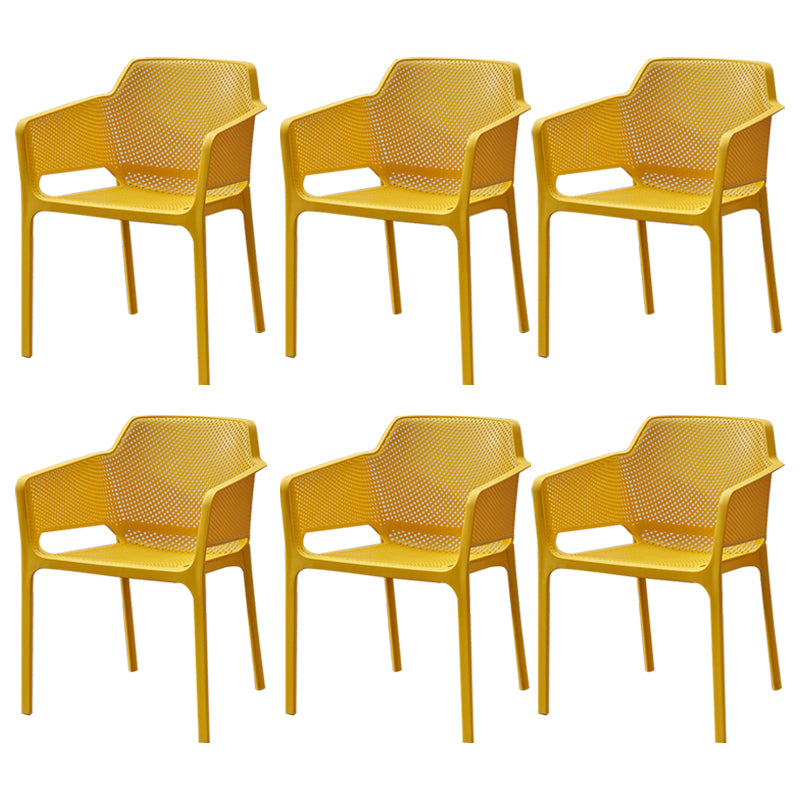 Sillas de comedor de plástico de estilo moderno, sillones de comedor apilables para cocina
