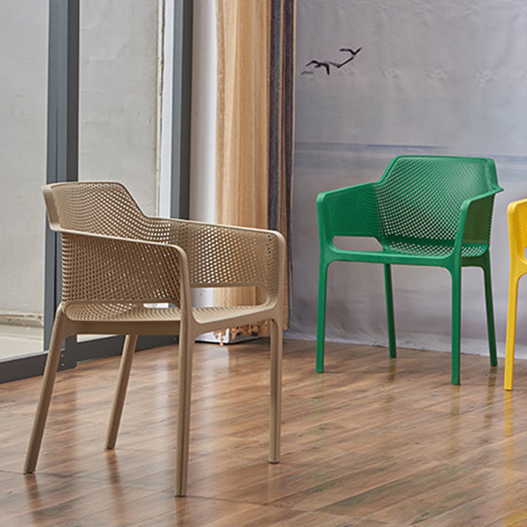 Sillas de comedor de plástico de estilo moderno, sillones de comedor apilables para cocina