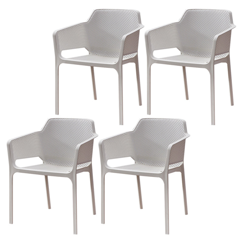 Sillas de comedor de plástico de estilo moderno, sillones de comedor apilables para cocina