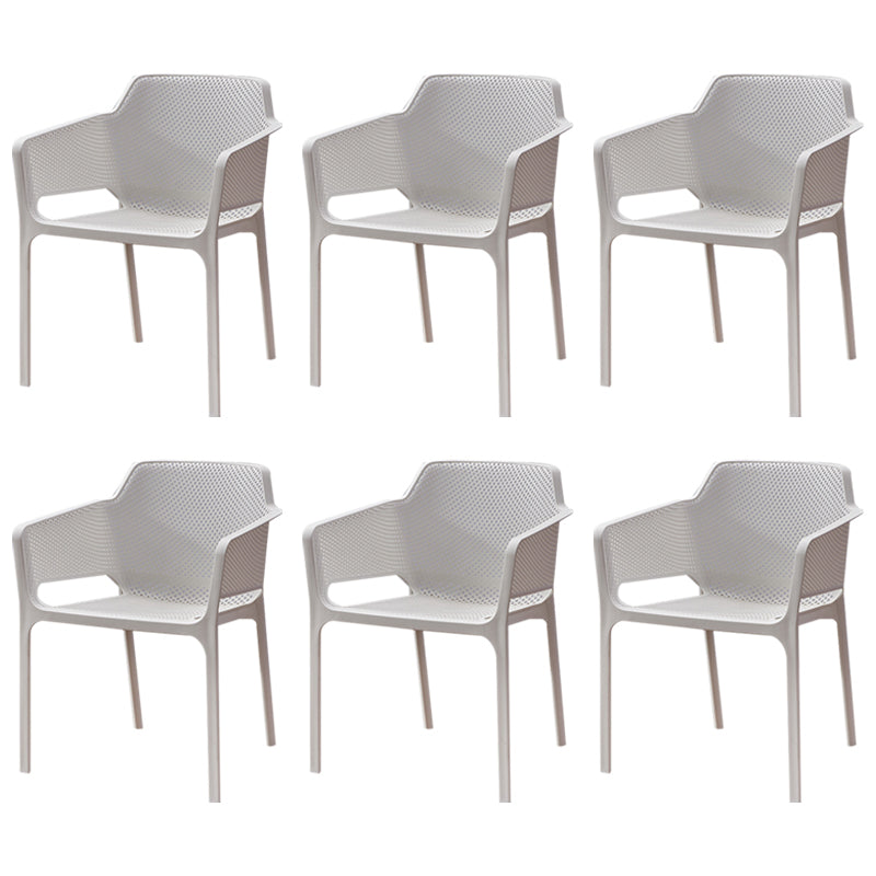 Sillas de comedor de plástico de estilo moderno, sillones de comedor apilables para cocina