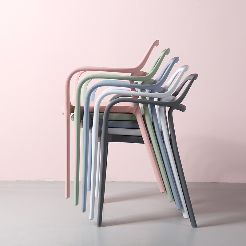 Sillas de comedor de plástico de estilo moderno, sillas apilables para cocina