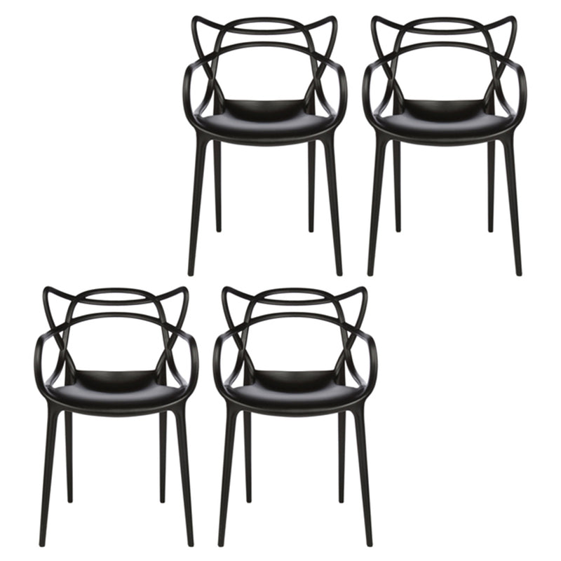 Sillas de comedor estilo moderno Sillones de comedor de cocina con patas de plástico