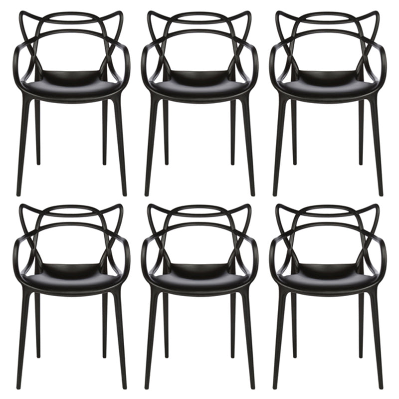 Sillas de comedor estilo moderno Sillones de comedor de cocina con patas de plástico