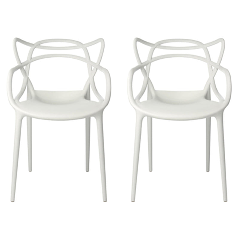 Sillas de comedor estilo moderno Sillones de comedor de cocina con patas de plástico