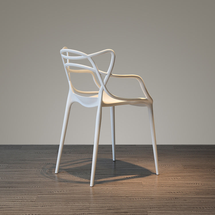 Sillas de comedor estilo moderno Sillones de comedor de cocina con patas de plástico
