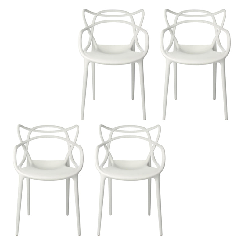 Sillas de comedor estilo moderno Sillones de comedor de cocina con patas de plástico