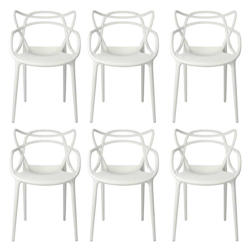 Sillas de comedor estilo moderno Sillones de comedor de cocina con patas de plástico