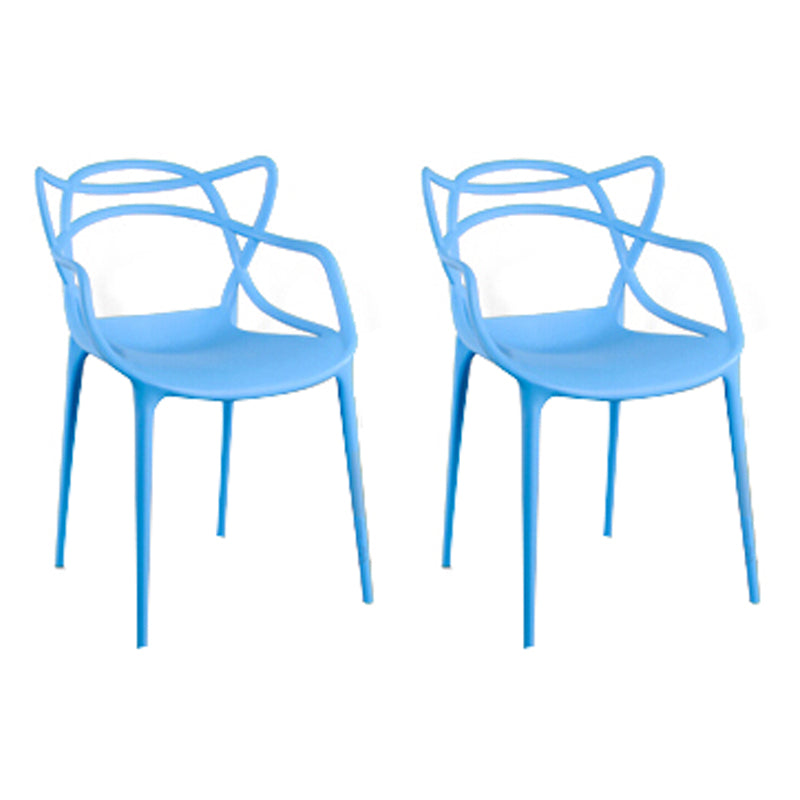 Sillas de comedor estilo moderno Sillones de comedor de cocina con patas de plástico