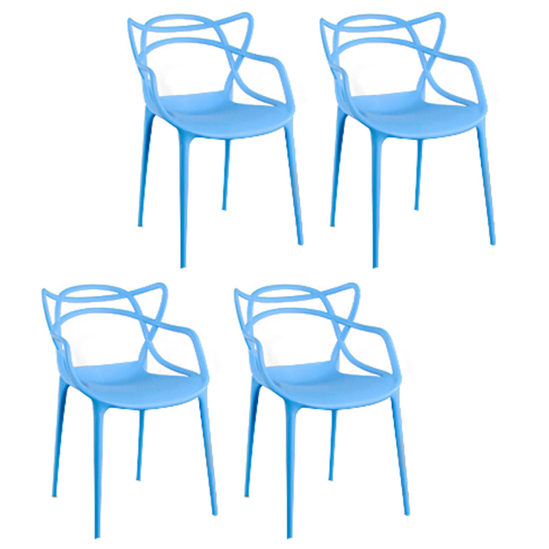 Sillas de comedor estilo moderno Sillones de comedor de cocina con patas de plástico